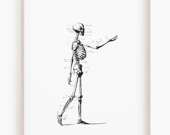 Skeleton print Etsy picture relating to Printable Skeletons identified as Skeleton print Etsy